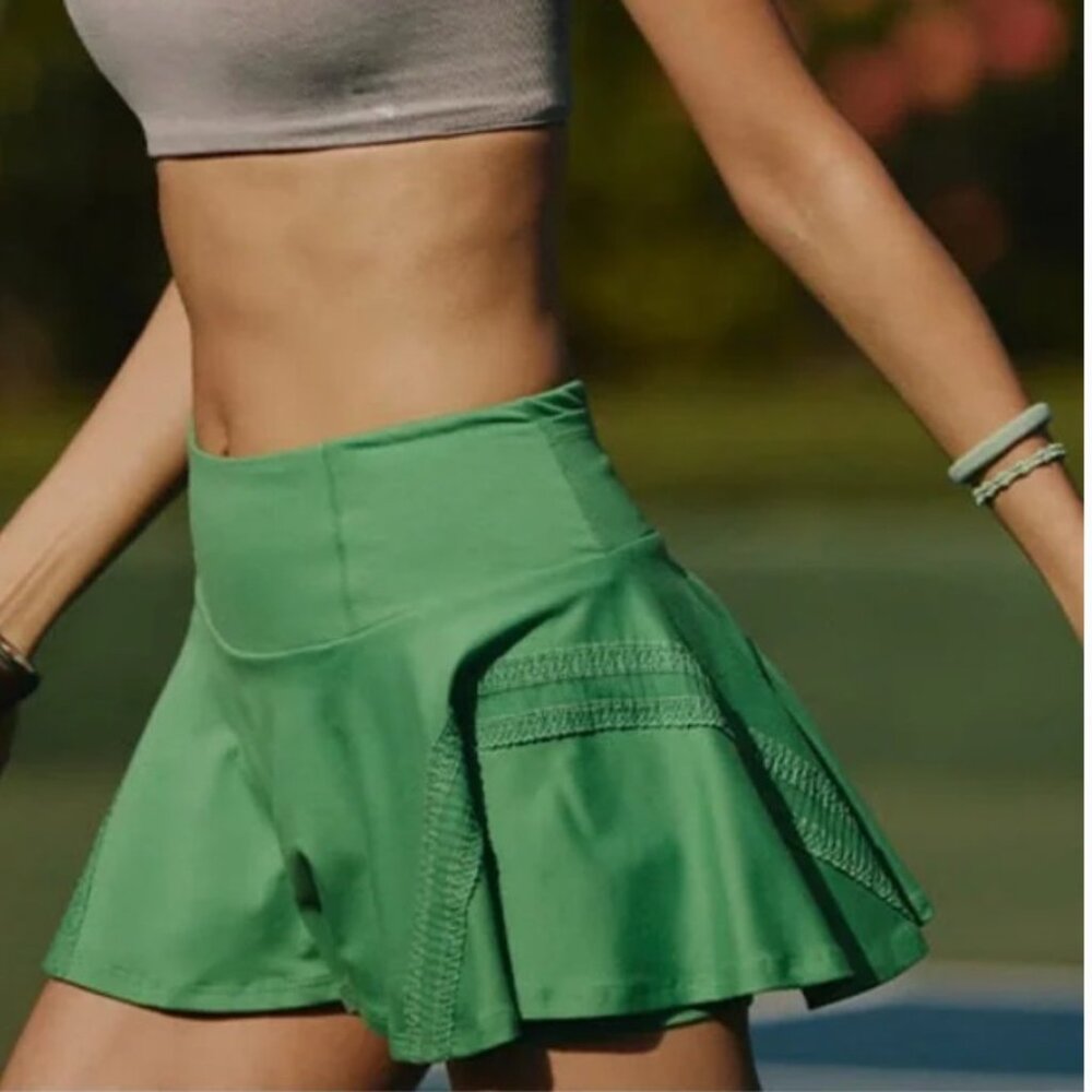 FP Movement by Free People Green Athletic Mini Skirt
